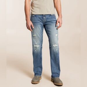 BKE Bootcut Blue Jeans Distressed